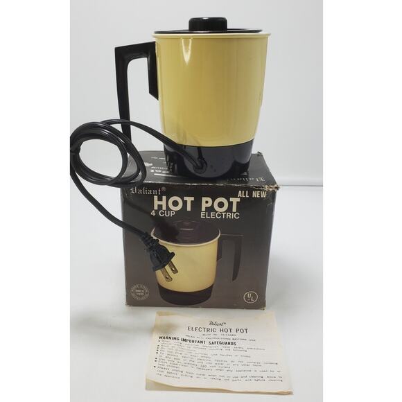 Vintage Daliant 4C Electric Hot Pot, Vintage Almond PRE-OWNED IOB - Picture 1 of 5